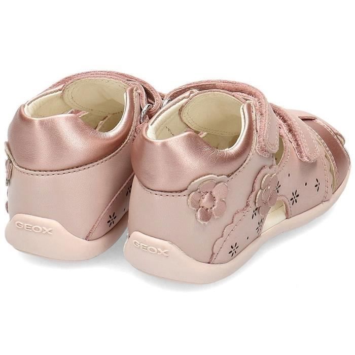 Baskets Geox Baby Kaytan Rose Scratch Mixte Bebe Cuir Plat Rose Cdiscount Chaussures