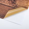 3D Papier Peint Revêtement Mural PVC Etanche 10mx0,45m Grain de bois Auto-adhésif Rouleau - Décor Salon Chambre - Frêne Orange-3