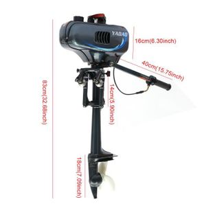 Moteur Hors-Bord 3.5HP 2 Temps 49cc Refroidissement Eau - Pour Bateaux Gonflables Pêche