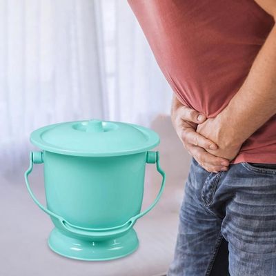 Pot De Chambre émaillé Avec Poignée Et Couvercle - Portable, Pour Personnes âgées, Femmes Enceintes, Voyages