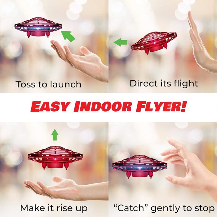 Drone Mini Jouet Contrôlé Par Gestes – Pour Enfants 8-14 Ans – Vol Mains Libres, Détection De Mouvement – Intérieur/extérieur