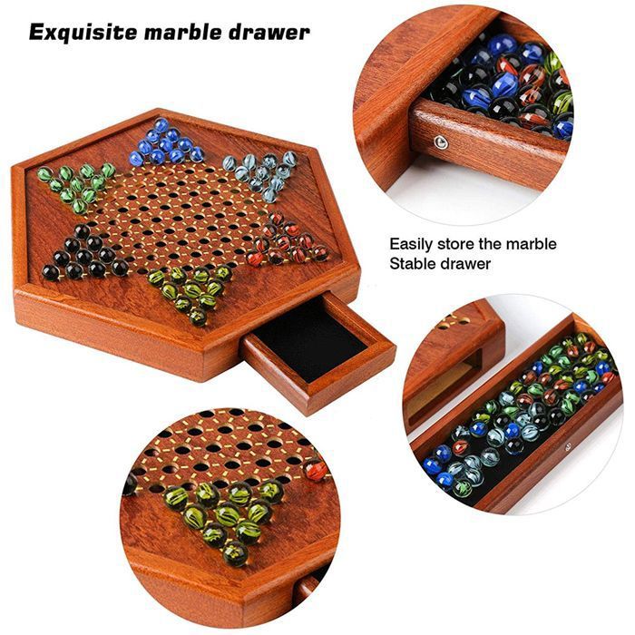 Jeu de société - OKUMGGYJ - Dames Chinoises - Portable - Plateau en