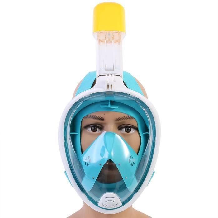 Masque de plongée de plongée pour enfants, masque de natation panoramique  180 lunettes de natation en verre trempé anti-buée avec couvercle de nez