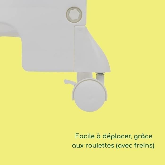 Bebeconfort Dolphy - Table à Langer Et Baignoire 2-en-1 Avec Rangements Et Roulettes