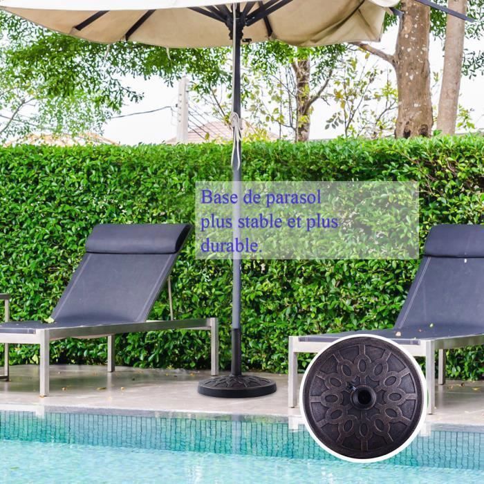 COSTWAY Base de Parasol de Patio 90 kg Sacs de Sable, Support de Parasol Extérieur Couvercle Toutes Saisons, 2 Boutons de Serrage et 1 Adaptateur, pour Patio Bord de Piscine Terrasse COSTWAY Base de Parasol de Patio 90 kg Sacs de Sable, Support de Parasol Extérieur Couvercle Toutes Saisons, 2 Boutons de Serrage et 1 Adaptateur, pour Patio Bord de Piscine Terrasse