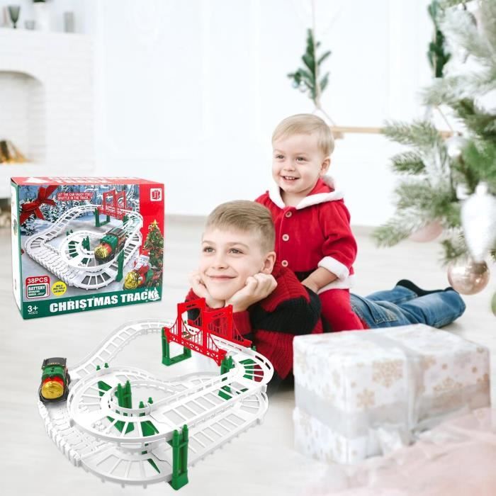 YESHIN Clickrail Kit de train électrique avec défying de la gravité, disposition 3D, kit de train, chemin de fer pour enfants, cadeau électrique pour filles à partir de 3 ans