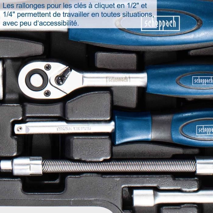 Caisse à outils pour clés à douilles SCHEPPACH TB94 - 94