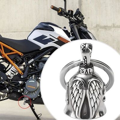Clochette Guardian Bell Moto – Porte-bonheur En Forme D’ange – Acier Inoxydable Noir – Antidécoloration – Pour Sécurité Et Style - 9