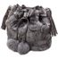 Sac en fausse fourrure seau en peluche Sac à cordonnet épaule Sac  bandoulière avec Pompon DD8XB Gris - Achat / Vente porte-clés 2009517580799  - Cdiscount