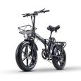 BURCHDA R8 vélo électrique pliant 48V 20Ah batterie au Lithium 4.0 pouces gros pneu grand siège neige vélo à assistance électrique-0