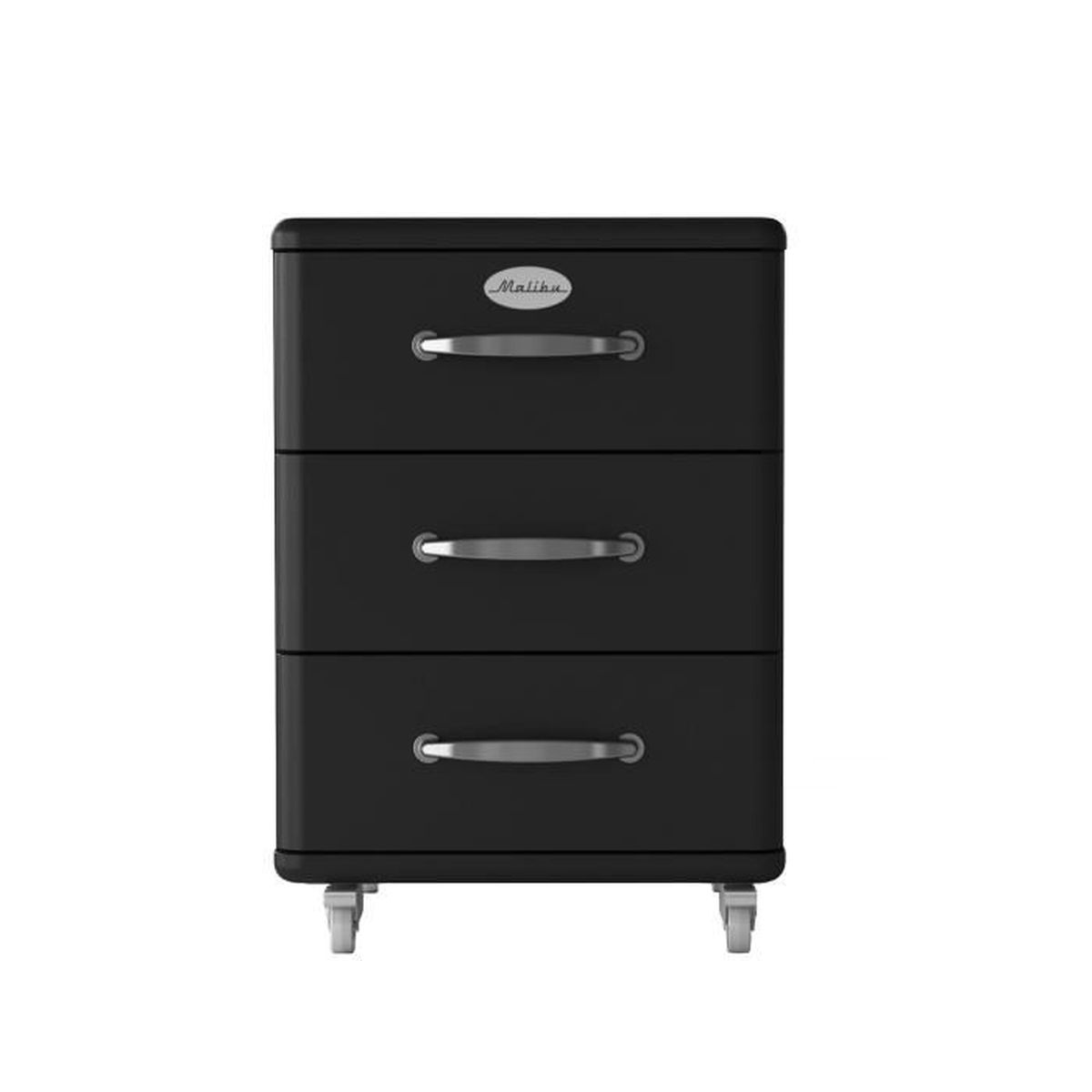 Malibu Caisson Noir 3 Tiroirs A Roulettes Achat Vente Caisson