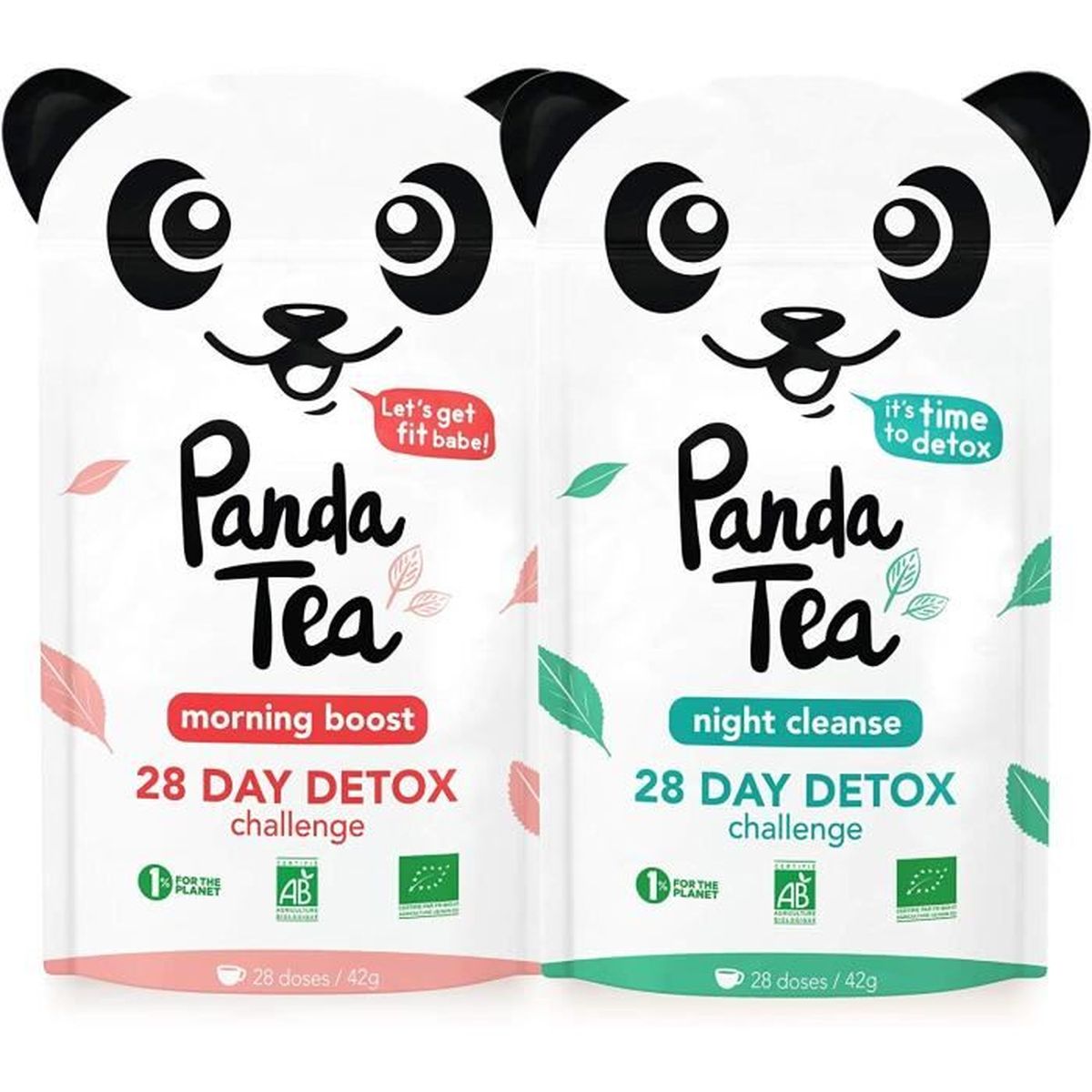 panda tea the et infusion detox cure minceur bio 56 sachets infusettes coton challenge 28 jours certifie biologique cdiscount sante mieux vivre