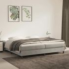 VIDAXL UNIQUE 200x200 cm Sommier à lattes de lit Gris clair Velours - Lit Double Moderne 8533