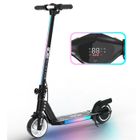 RCB R12 Trottinette Electrique Enfants pliable - Écran numérique - néons colorés - Cadeau Super Noir
