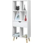 Bibliothèque Étagère de Bureau 6 Compartiments EUGAD - Blanc
