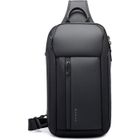 DASINKO Sacoche Homme Bandouliere Antivol Sac Bandoulière Imperméable Sac à Main Dos Sac de Poitrine Pochette Avec Port de Charge USB -Noir