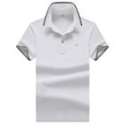 AIEVIS Polo Homme Col revers rayure Coupe droite Manches courtes Broderie