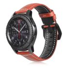 WEWOO Bracelet pour montre connectée de sport en cuir arbre Samsung Galaxy Watch Active 22 mm rouge - 453374 Rouge