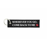 Porte cles aviation keychain wherever you go come back to me