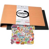 Kit Album Scrapbooking avec Autocollants Kawaii - Carnet Scrapbooking DIY pour Photos Rechargeable - Cadeau pour Couple, Femme, Amie