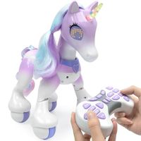blanche - Voiture télécommandée, jouet cheval intelligent pour enfant, Robot électronique à Induction tactile