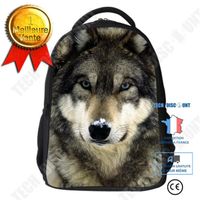 TD® Sac à dos d'école de loup 3D pour les enfants impression animale Deign sac d'école sac à dos d'ordinateur portable