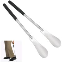 Chausse-pied Télescopique 4 Pièces - Longueur Réglable 29 à 70 Cm, Manche Ergonomique - Pour Hommes, Femmes, Personnes âgées