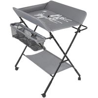 Commode à langer bébé enfant Blanc Table à langer Matelas à langer amovible 80x71,8x90cm- 3