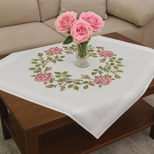 Kit Nappe Brin De Coquelicots Au Point De Croix Imprimé - Royal Paris 6301 2716 006364bq
