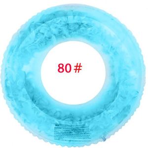 BOUÉE - BRASSARD 80 bleu - Bouée de natation gonflable pour enfant et adulte, anneau de natation en forme de plumes, pour l'ét
