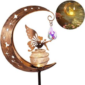 DÉCORATION LUMINEUSE Lune Lampes solaires décoratives de jardin, décora