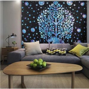 Dremisland Tapisserie Florale Tenture Murale Mandala Indien Boh/ème Hippie Tapisserie Gris Couvre-lit Rideau Pique-Nique Plage Couvertures Jet Gradient, M//150/_x/_130/_cm