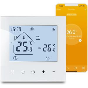 THERMOSTAT D'AMBIANCE Thermostat Connecté Intelligent pour Le Chauffage De l'eau Thermostat WiFi pour Le Chauffage Au Sol Compatible avec Alexa Et Google 