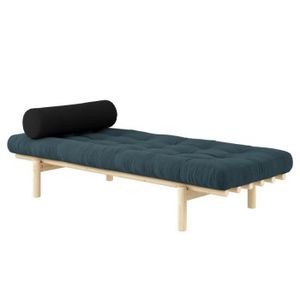 FUTON Méridienne futon NEXT en pin massif coloris bleu p