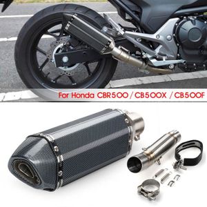 SILENTBLOC ECHAPPEMENT NEUFU Kit 51mm Silencieux d'échappement de Moto Pour Honda CBR500 CB500X CB500F