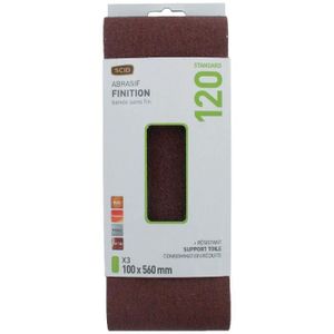 Set De Bandes Abrasives Rhodius Grain 120 - 533 Mm X 75 Mm - Pour Ponceuse à Bande