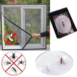 Moustiquaire Insecte Fen/être Filet Tissu Anti-moustique Avec Ruban Adh/ésif Blanc 130X150cm