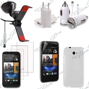 ACCESSOIRES SMARTPHONE Accessoires silicone gel Pour HTC Desire 601 Zara- Dual Sim - BLANC