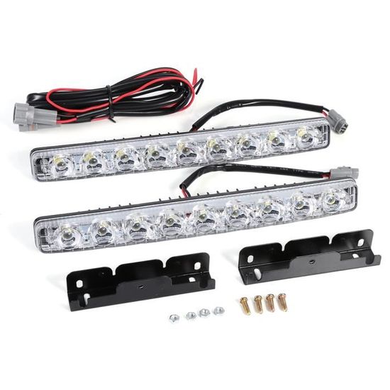Ampoules LED Antibrouillard H3 – 9 SMD – Blanc 6500K – 12V – Pour Voiture – Lot De 2 – Éclairage Puissant Et économique - 5