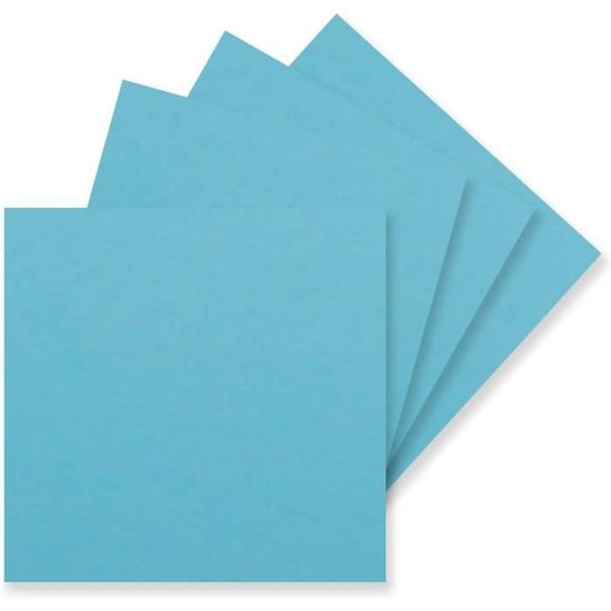 50 Cartes Carrées Bleu Nuit - 15x15cm 240g/m² - Vierges Pour Invitations, Cartes Postales, Bricolage