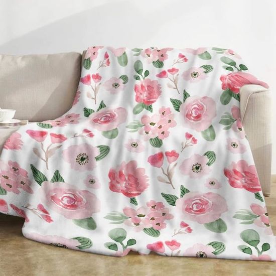 KOIUEYW Couverture douillette blanche - Chaude et douillette - Motif à rayures - Couverture douillette - Pour canapé - 200 x 230 cm