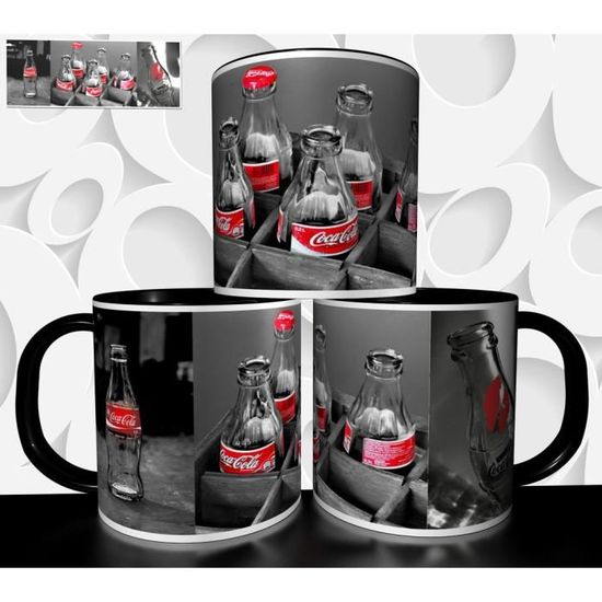 Lot De 2 Mugs Publicitaires Coca-Cola - Céramique - Fabriqués En France
