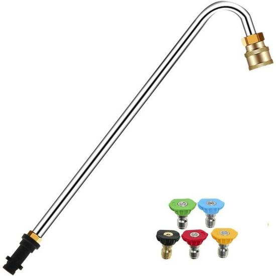 Lance D'extension Pour Nettoyeur Haute Pression - 35 Cm, 5 Buses (0° à 65°), Compatible Karcher K2 à K7