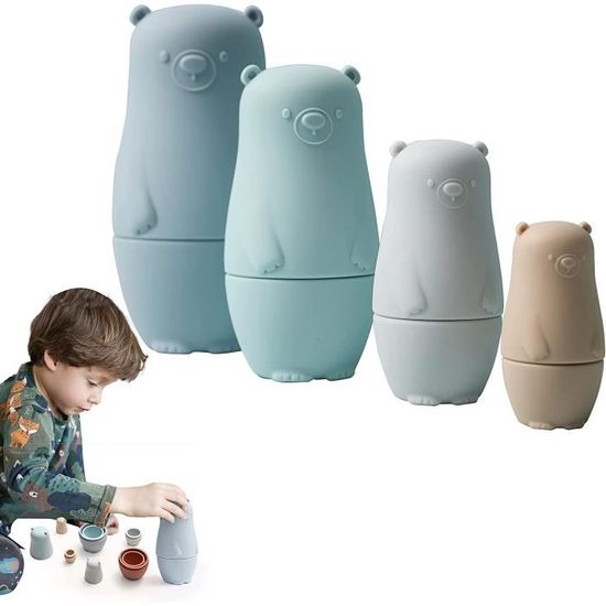 Poupées Gigognes Chats AEVVV - Lot De 7 Poupées En Bois Peintes à La Main | Décoration Thème Chat
