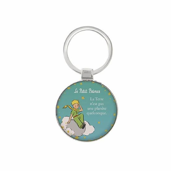Porte-Clés Petit Prince KIUB | Métal Avec Renard Et Nuages - Message Saint-Exupéry