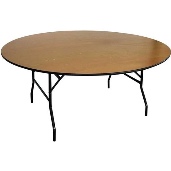 Table pliante noire 180 cm PEHD et acier + 4 rehausseurs | Mobeventpro