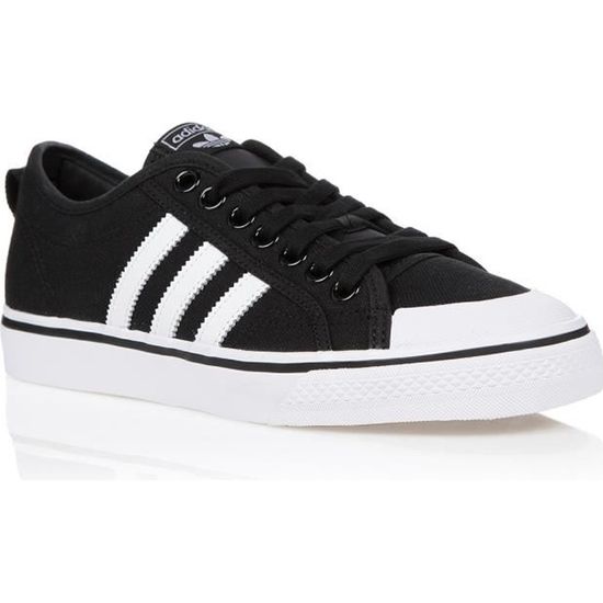 Baskets ADIDAS ORIGINALS Nizza Noir Homme Tige en toile legere et respirante Noir Cdiscount Chaussures