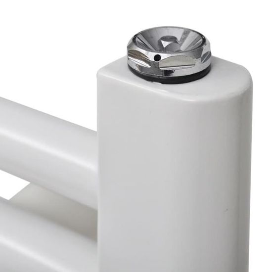 Radiateur Sèche-serviettes Mural Neu.haus - Blanc, Acier, 146x45 Cm, Chauffage Eau Chaude, 558 W - Pour Salle De Bain