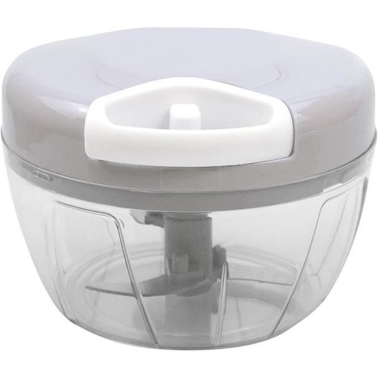 Hachoir Manuel FHISKUNYU - 520ml Avec 3 Lames Inox - Pour Légumes, Viandes, Herbes