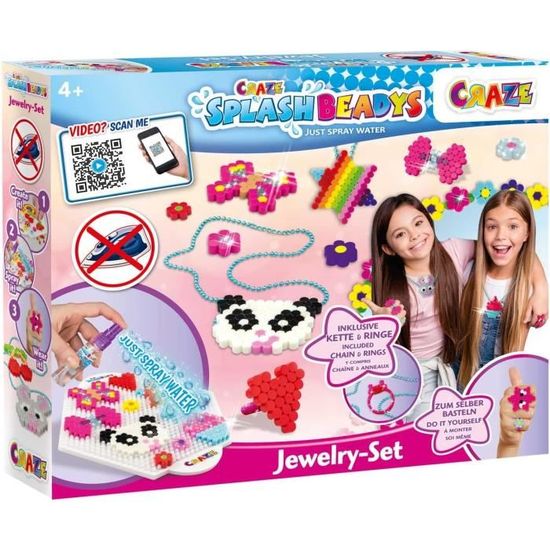 Craze Splash BEADYS Bijoux Enfant DIY Kit de Perle a Coller Perles d